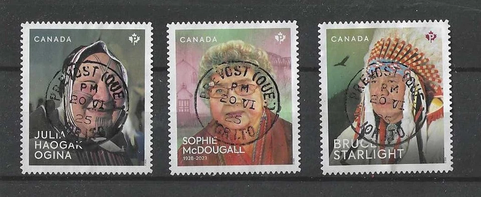 2025 Indigenous Leaders Complete set from Booklets CDS Cancel USED - Image 1 of 1