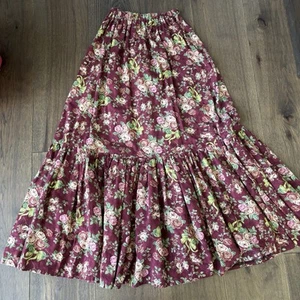 Pioneer Colonial Prairie Costume Floral Full Skirt, Size Medium Williams Creek - Picture 1 of 8