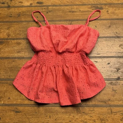 Camiseta sin mangas de espagueti rosa medio acanalada con sombra de ojos talla mediana Foto 1 de 4