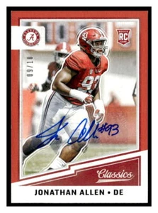 Jonathan Allen 2017  Panini Classics Significant Signatures Orange AUTOGRAPH /10 - Picture 1 of 2