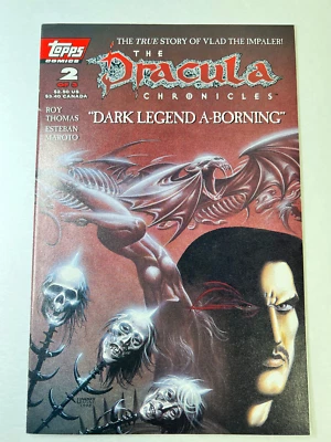 Cómics Topps defectuosos: Las crónicas de Drácula #2 de 3 portadas Joseph Michael Linsner Foto 1 de 4