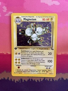 Pokemon Card Magneton Fossil 1st Edition Holo Rare 11/62 Near Mint Condition - Picture 1 of 2