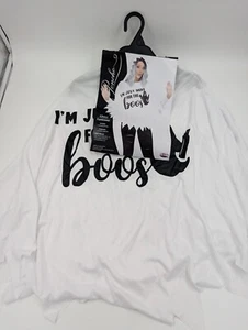 Womens Halloween Adult Costume "Just Here For The Boos" Poncho Size 4-14 - Picture 1 of 4