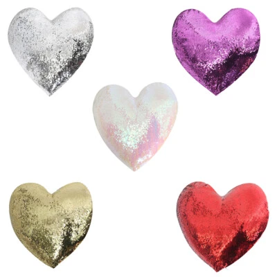 1 x Sublimation Blank Reversible Mermaid Pillow Case Cover Glitter Heart Shape - image 1 of 3