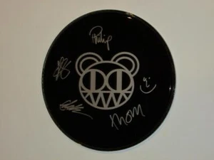 RADIOHEAD - OFFICIAL HAND SIGNED 2012 - 16" INCH LOGO STYLE DRUMHEAD + COA - Picture 1 of 1
