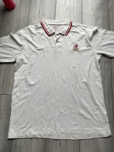 Liverpool Football Club FC 90's Polo Casual Shirt Mens White Large L Top 1990's - Picture 1 of 4