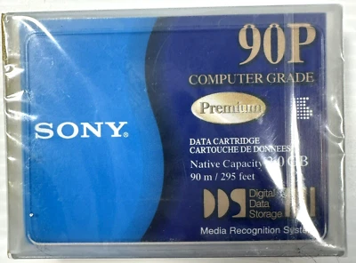 Sony Premium 90M Computer Grade Data Cartridge 2.0 GB New Sealed NOS - Image 1 of 2