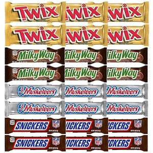 SNICKERS, TWIX MILKY WAY 3 MUSKETIERE volle Größe Schokoriegel verschiedene Packungen 24 Stück - Bild 1 von 4