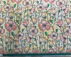 I HEART YOU #4MCA2 - FLORAL FOR IN THE BEGINNING  -- BY THE YARD - Picture 1 of 2