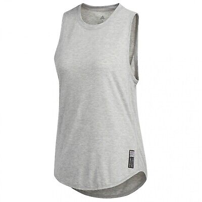 New Adidas Workout Vest Tank Top - Grey - Ladies Womens, Gym Training Fitness • 19.21€
