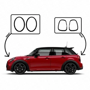 MINI F55 One Cooper S SD Piano Black Replacement Headlight & Taillight Trim - Picture 1 of 6
