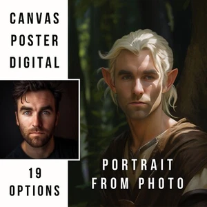 Personalized Elf Portrait, Face Swap, Custom Fantasy Portrait From Photo 9 - Picture 1 of 9