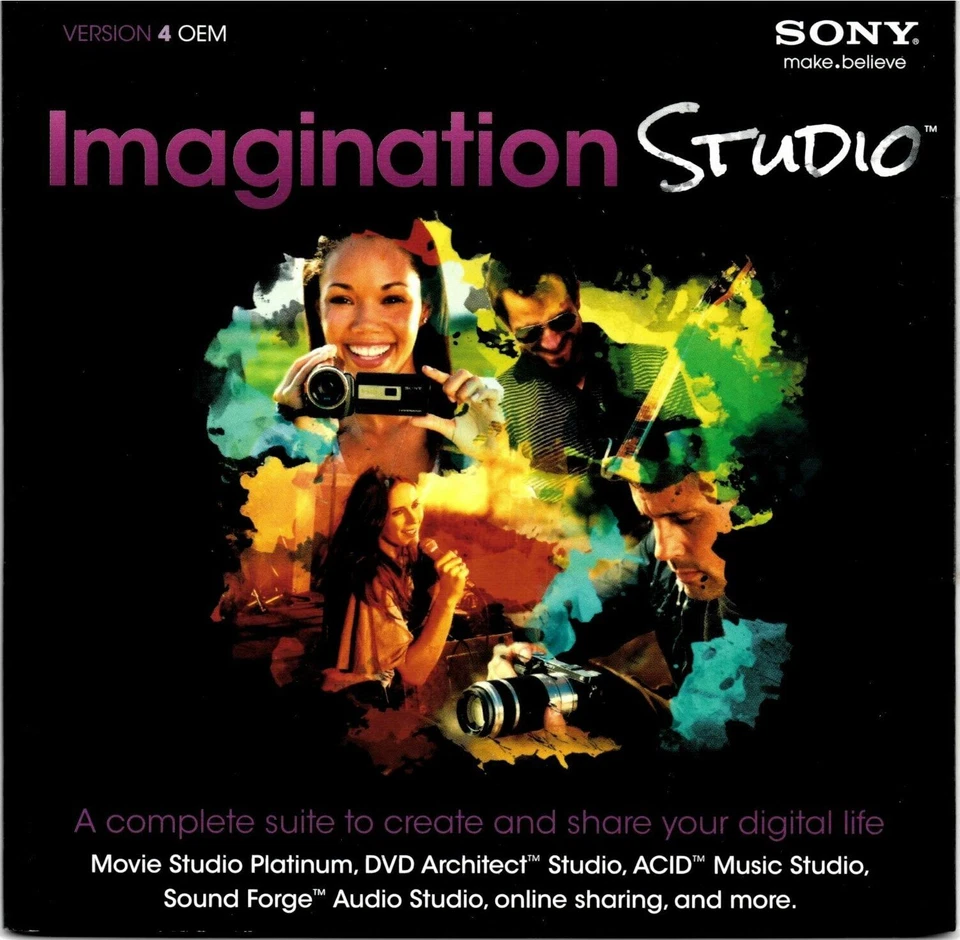 Sony Imagination Studio 4 inc Movie Studio Acid Music Studio sealed and new - Image 1 of 1