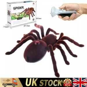 Remote Control Creepy Soft Plush Spider Infrared RC Tarantula Boy Kids Toys Gift - Picture 1 of 8