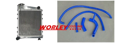 FOR AUSTIN/ROVER MINI 850/1000/1100 1959-90 ALUMINUM RADIATOR&SILICONE HOSE BLUE - image 1 of 4