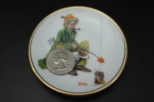 Norman Rockwell Collector Plate HOBO Miniature Porcelain 1983 Vintage - Picture 1 of 9