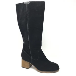Bearpaw Anthracite Winter Boots Snow Shoes Women's Size 10 US/41 EU Black Suede - Picture 1 of 10