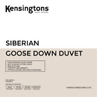Kensingtons Siberian Goose Down Duvet Comforter 700+ Fill Power King Bed Togs 