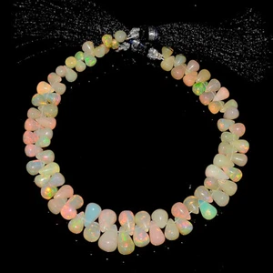Different Variations Ethiopian Opal Drops Briolettes Beads Strand Natural Opal - Picture 1 of 57