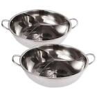 Kitchen Chinese Chafing Dish Pot with Divider Induction Cookware Kitchenware