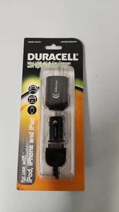 DURACELL DU1571 USB AC & CAR CHARGER WITH SYNC & CHARGE CABLE FOR APPLE DEVICES - Picture 1 of 2
