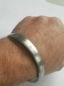 Sarbloh 100% pure iron smooth flat kada sikh singh kaur khalsa kara bangle h9 - Picture 1 of 10