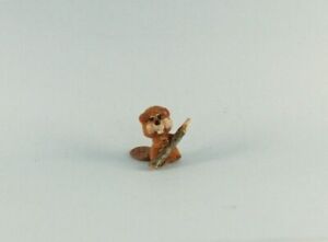 OOAK~Beaver~Furred~Miniature~Wood~Artist Doll~Baby~Toy~Dollhouse~Cheryl Brown