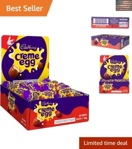 48 Delicious Creme Eggs - Vegetarian Milk Chocolate with Soft Fondant Center - Picture 1 of 9