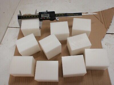 Lot Of 10 White Delrin/ Acetal Block, CNC Mill  1.75 X 2.0 X 2.4  • 32.20$