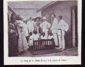1922 -- VISITE DE Mr SARRAUT A LA CRECHE DE DAKAR SENEGAL B795 - Picture 1 of 1