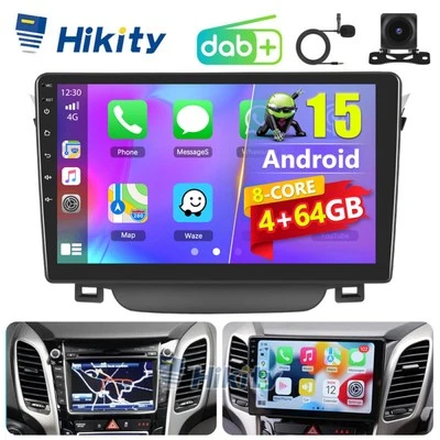 9" Android15 Autoradio Für Hyundai i30 GD mit DAB+ 4+64GB 8Core Carplay GPS Navi - Bild 1 von 4