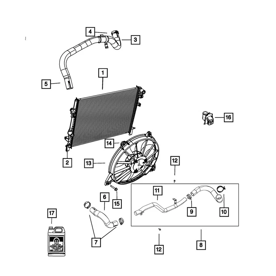 68046360AA Mopar Radiator Drain Plug for Dodge Journey 2009-2017 - Image 1 of 1