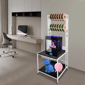 Mesa de impresora móvil con soporte para impresora 3D de 23,62*23,62*68,9 pulgadas con ruedas para estudio - Imagen 1 de 17