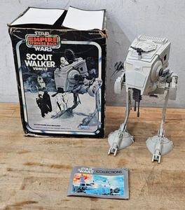 VINTAGE Star Wars Empire Strikes Back SCOUT WALKER W/ BOX AT-ST Kenner USED - Picture 1 of 12