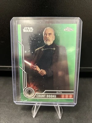 2023 Topps Chrome Star Wars Count Dooku GREEN /99 Refractor - Image 1 of 4