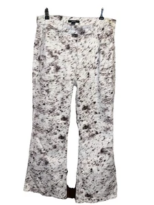 Pantalones de mezclilla Forever 21 Animal estampado abstracto pierna acampanada para mujer talla 31 blancos nuevos con etiquetas - Imagen 1 de 3