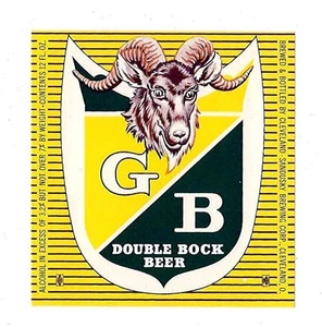G B Double Bock Beer Bottle Label Sandusky Cleveland Oh - Picture 1 of 1