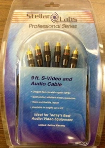 Stellar Labs SLP Series S-Video and Audio Cables 24-8833 9 ft. - Picture 1 of 2