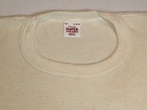 XLT 80s 90s JE Morgan Super Long Johns Waffle Thermal Shirt USA Vintage - Picture 1 of 6
