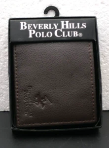 Beverly Hills Polo Club style Men's Bi-Fold Wallet BROWN gift box MEN Bifold - Picture 1 of 2