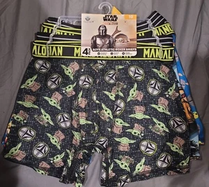 Star Wars Mandalorian Boys All Over Print 4-Pack Boxer Briefs Size L (10) New - Picture 1 of 2