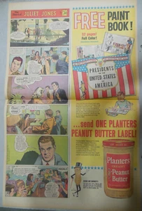 Planters Peanuts Ad: US Presidents Paint Book Premium! 1961 Size: 15 x 22 inches - Picture 1 of 1