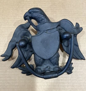 Vintage Black Cast Iron Eagle Door Knocker Wilton Product 7.5" x 6" - Picture 1 of 16