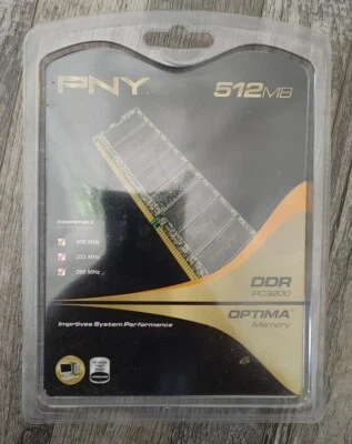 PNY PC3200 512 MB DIMM 400 MHz DDR Memory (MD0512SD1-400) - Image 1 of 2