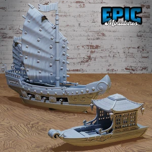 Eastern Boats | Legends of the East | Epic Miniatures | D&D Tabletop Miniature - Picture 1 of 6