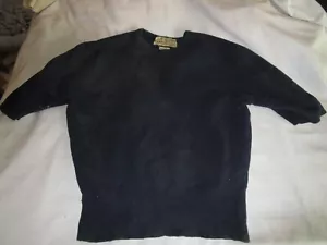 Vintage dunkelblau Braemer Ross Bros Inc Schottland Kaschmir Pullover Größe PS - Bild 1 von 7