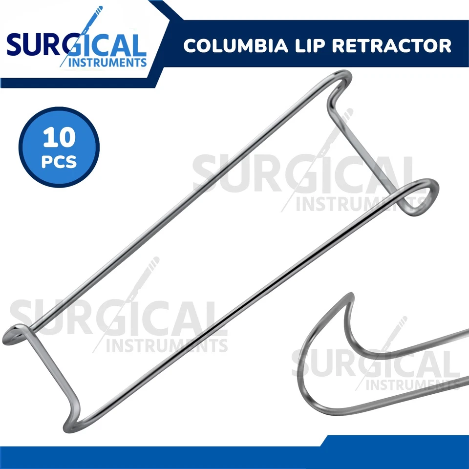 10 Pcs Columbia Lip Retractor Surgical Dental Instruments Stainless German Grade - Image 1 of 4