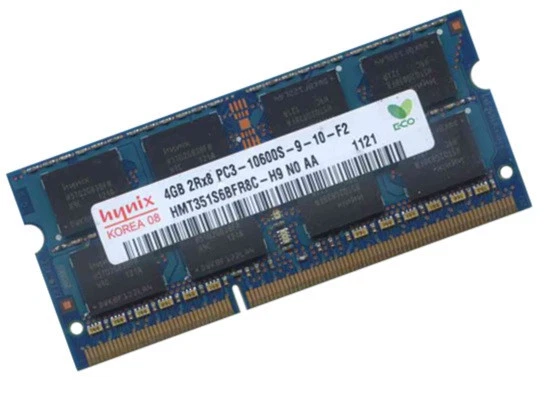4 GB HYNIX DDR3 SO DIMM RAM 1333 Mhz HMT351S6BFR8C-H9 PC3-10600S memoria notebook - Immagine 1 di 1