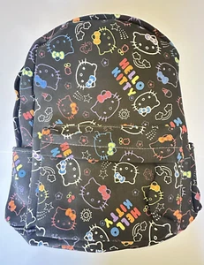 NEW | Hello Kitty Black Canvas Cartoon Casual Backpack 15 inch Laptop storage - Picture 1 of 5