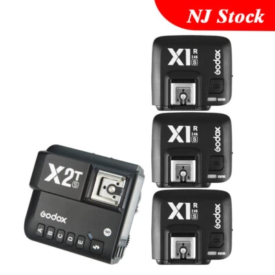 US Godox X2T-S 2.4G TTL FlashTransmitter Trigger+3*X1R-S Receiver Set For Sony - Image 1 of 4
